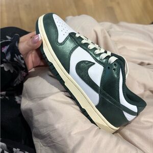 Nike Women's Green and White Sneakers